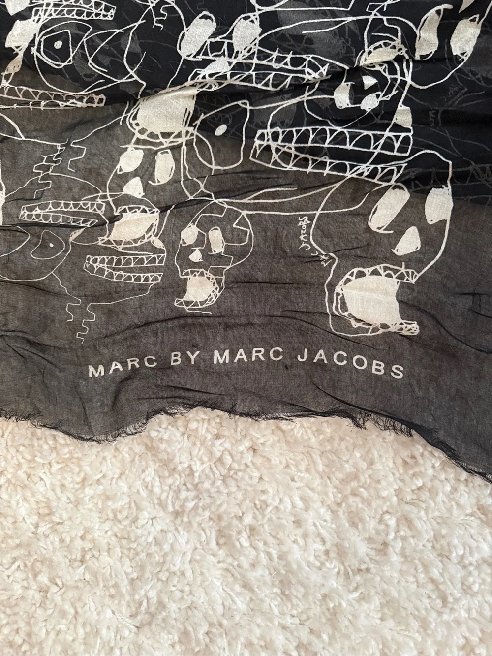 Marc by Marc Jacobs skull scarf